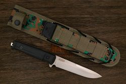 Нож тактический Kizlyar Supreme Alpha, клинок 150мм, сталь D2, рукоять кратон, ножны камо