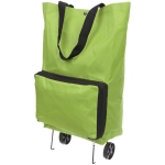 Сумка хозяйственная складная на 2х колёсах зеленая SYD-024