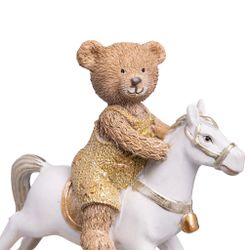 СТАТУЭТКА "МИШКА НА КОНЕ-КАЧАЛКЕ" 13Х6Х15 СМ