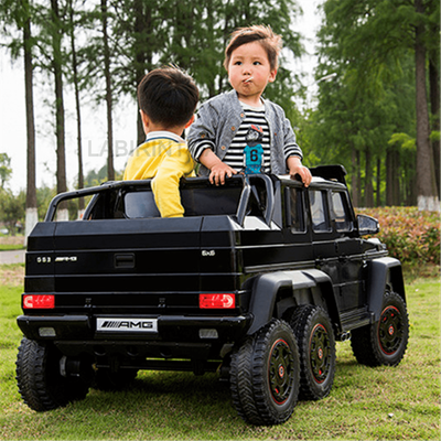 Электромобиль детский "Mercedes-Benz G63-AMG 4WD" шестиколёсный,  чёрный, 12V