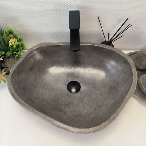 Раковина из речного камня RS-63388 (54*41*16) 0123