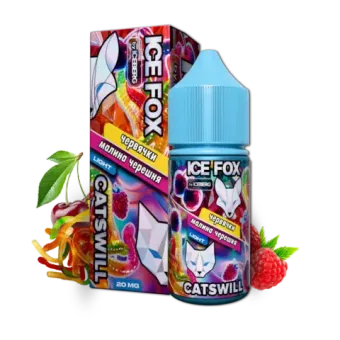 Жидкость ICE FOX & CATSWILL Salt 2% 30 ml - ЧЕРВЯЧКИ МАЛИНА ЧЕРЕШНЯ