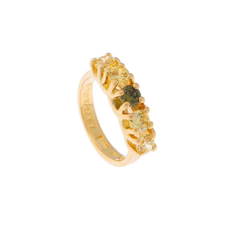"Эрлифт"  кольцо в золотом покрытии из коллекции "Runway" от Jenavi