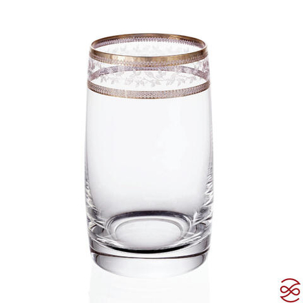 Набор стаканов для воды Crystalex Bohemia Золотой Лист V-D 250 мл(6 шт)
