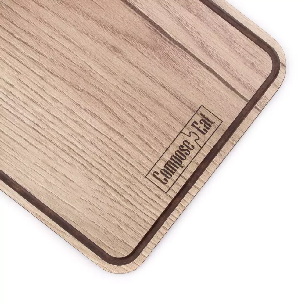 Доска разделочная с желобом 24x18см ComposeEat дуб натуральный