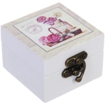 Шкатулка деревянная с зеркалом «МАРЦИПАН», гортензия, 6.5*6.5*4.5см (в коробке)