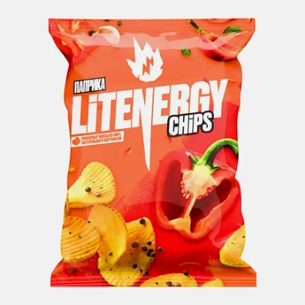 Чипсы Lit Energy рифленые Паприка 120г