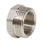 Футорка латунь никель Ду 15х10 (1/2"х3/8") НР/ВР VALFEX VF.581.N.012.038