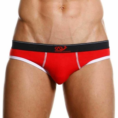 Мужские трусы брифы WangJiang красные WG00130