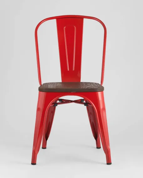 Стул TOLIX WOOD красный глянцевый