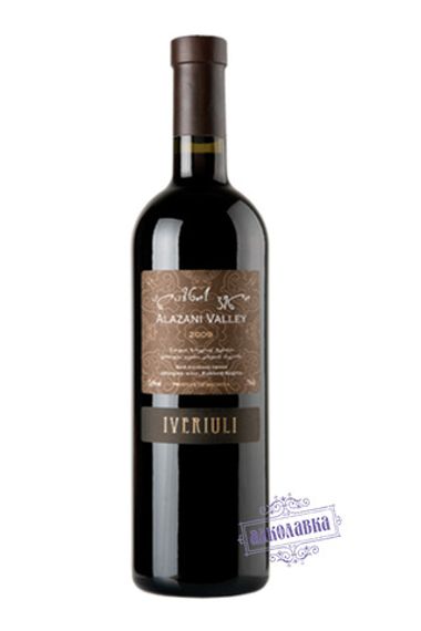 Ивериули. Алазанская долина красное полусладкое вино. 0,75 Л