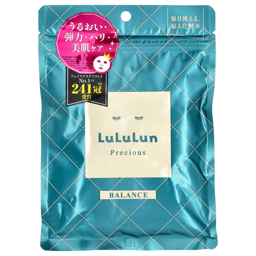 Lululun, Precious Balance, Beauty Sheet Mask, зеленая 4KS, 7 шт., 108 мл (3,65 жидк. унц.)