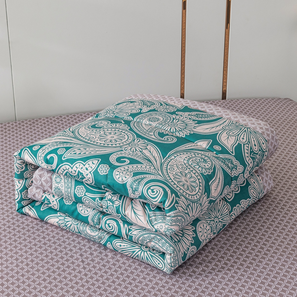 Комплект постельного белья Сатин с Одеялом 100% хлопок на резинке OBR149