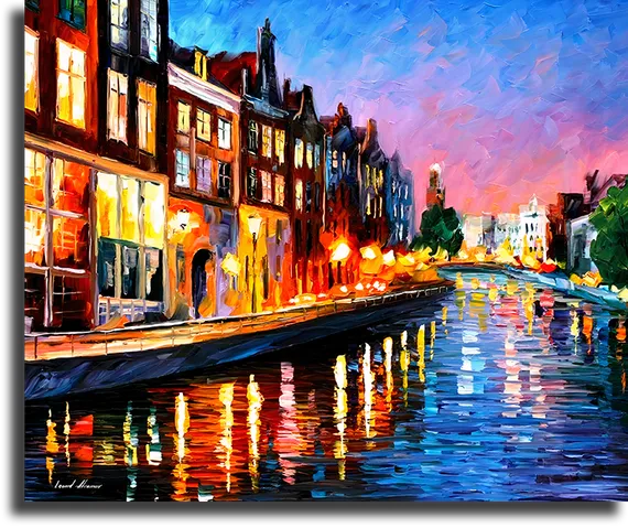 Репродукция "Леонид Афремов -  Амстердам"