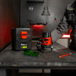 Лазерный уровень CRX-30G, 30 м, зеленый луч, батарейки, резьба 5/8" MTX