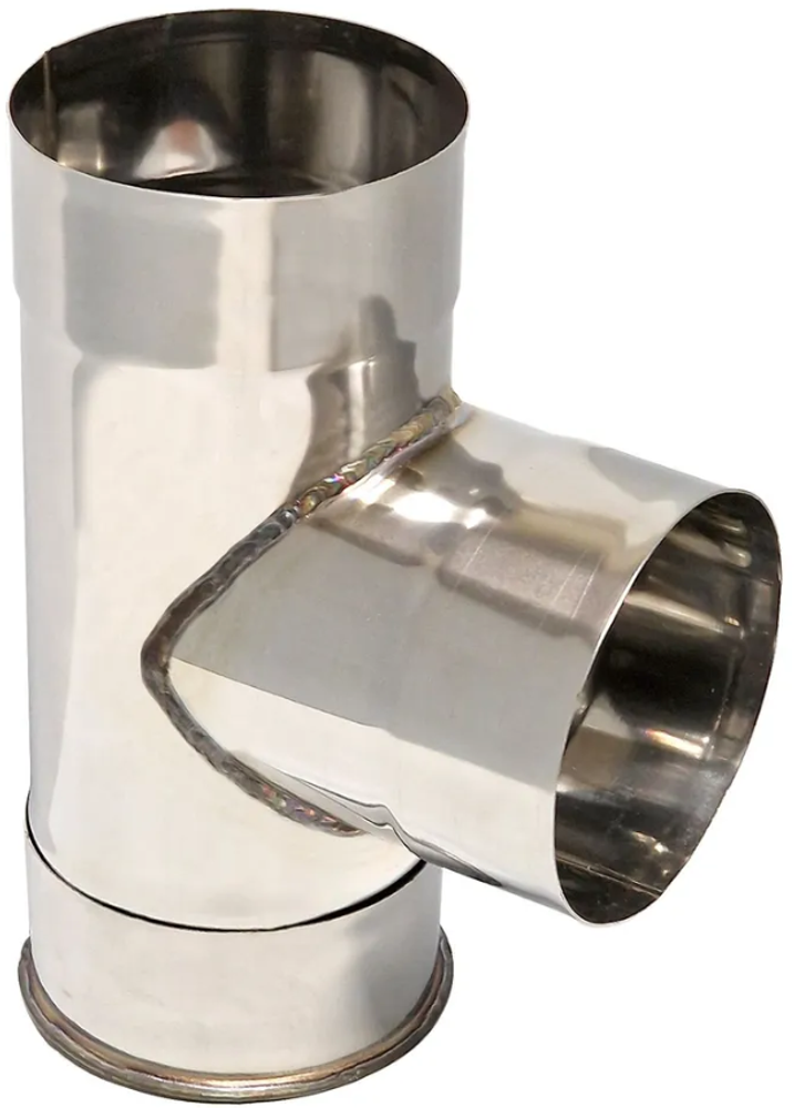 Дым тройник 90* д.110мм нерж 0,8мм