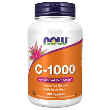 NOW Foods, Витамин C с замедленным высвобождением 1000 мг, C-1000 Sustained release, 100 таблеток