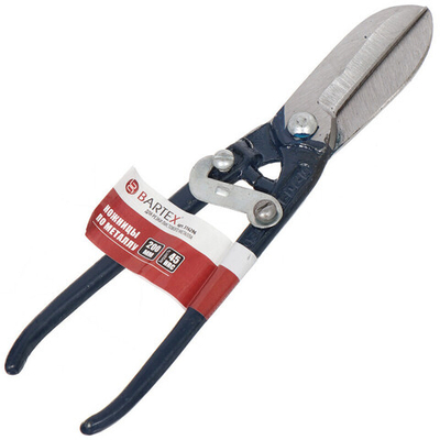 Ножницы по металлу с фиксатором, пряморежущие, 200 мм, Bartex, шт