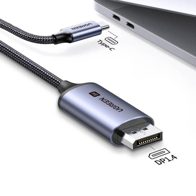 Кабель USB 3.1 Type-C на DisplayPort, 1m, 8K@60Hz Ugreen 25157