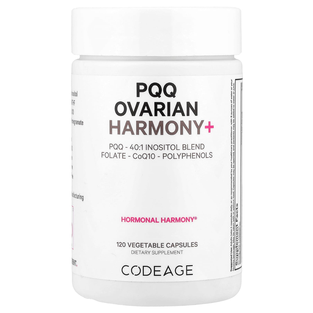 Codeage, PQQ Ovarian Harmony+, 120 растительных капсул