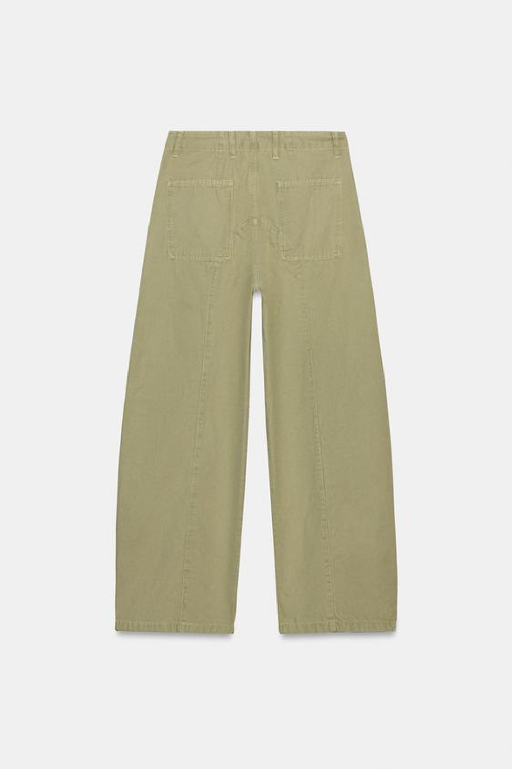 ZARA БРЮКИ КАРГО — ZW COLLECTION, СВЕТЛЫЙ ХАКИ