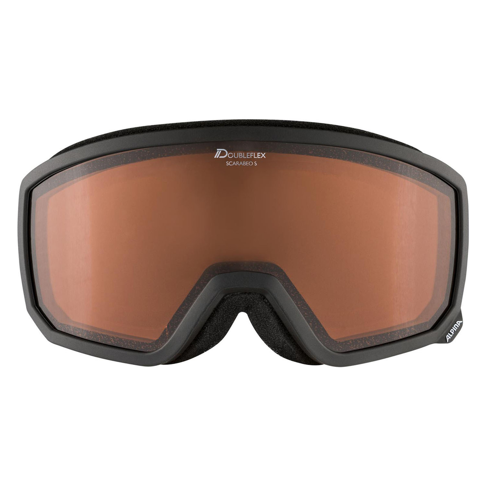 2025 Маска ALPINA Scarabeo S Black Matt/Orange кат. 2