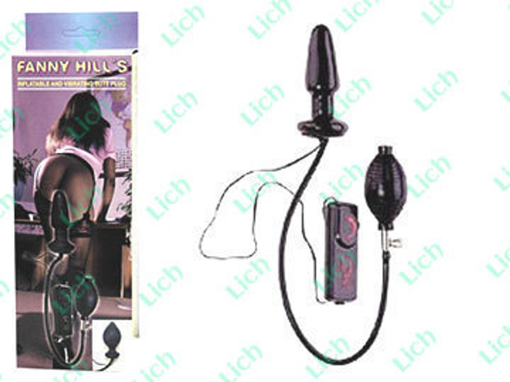 Универсальная анальная пробка - расширитель черного цвета с вибратором