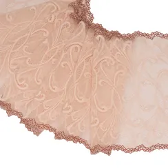 Кружево эластичное серебристый пион/кант 21 см