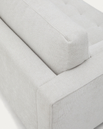 Debra 2-местный диван из перламутровой синели с ножками натурального цвета