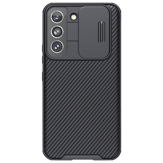 Чехол усиленный для смартфона Samsung Galaxy S22 от Nillkin, серия CamShield Pro Case, с сдвижной крышкой для камеры