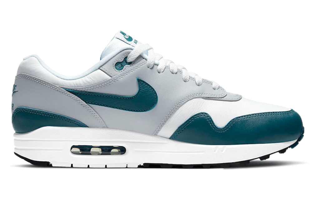 Nike Air Max 1 "Dark Teal Green" low-top running shoes for men and women with the same lake green