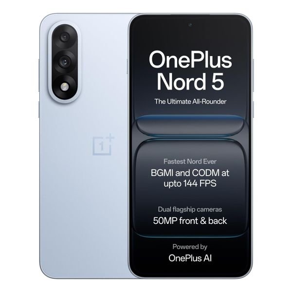Смартфон OnePlus Nord 5 12/512 ГБ, 2 nano SIM, Голубой | Dry Ice (CPH2709)