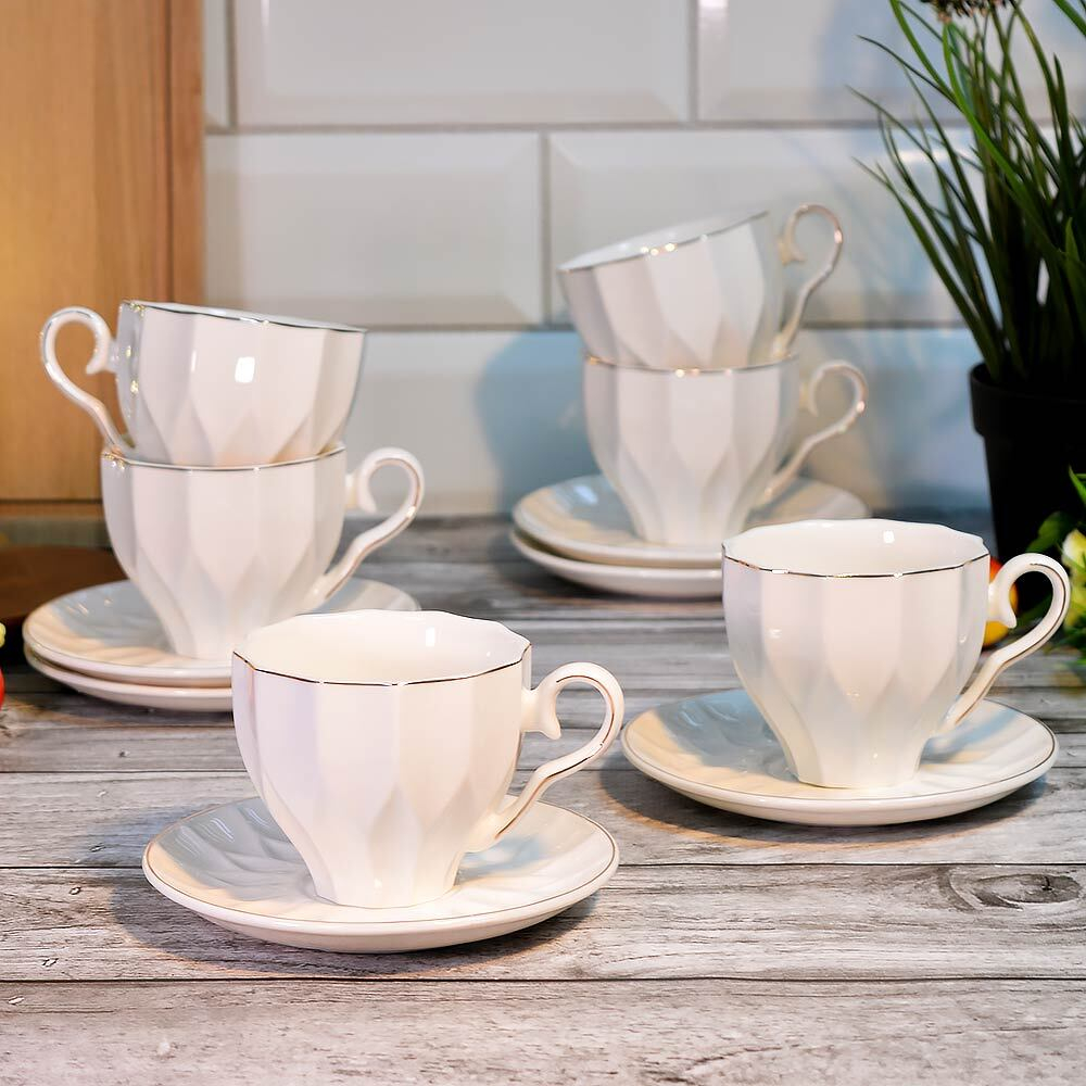 Кофейный набор 12 предметов 180мл "Золотая линия", 202511