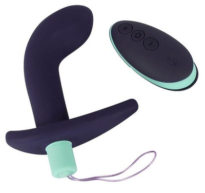 Темно-фиолетовый вибростимулятор простаты с пультом ДУ Remote Controlled Prostate Plug (Цвет: фиолетовый)