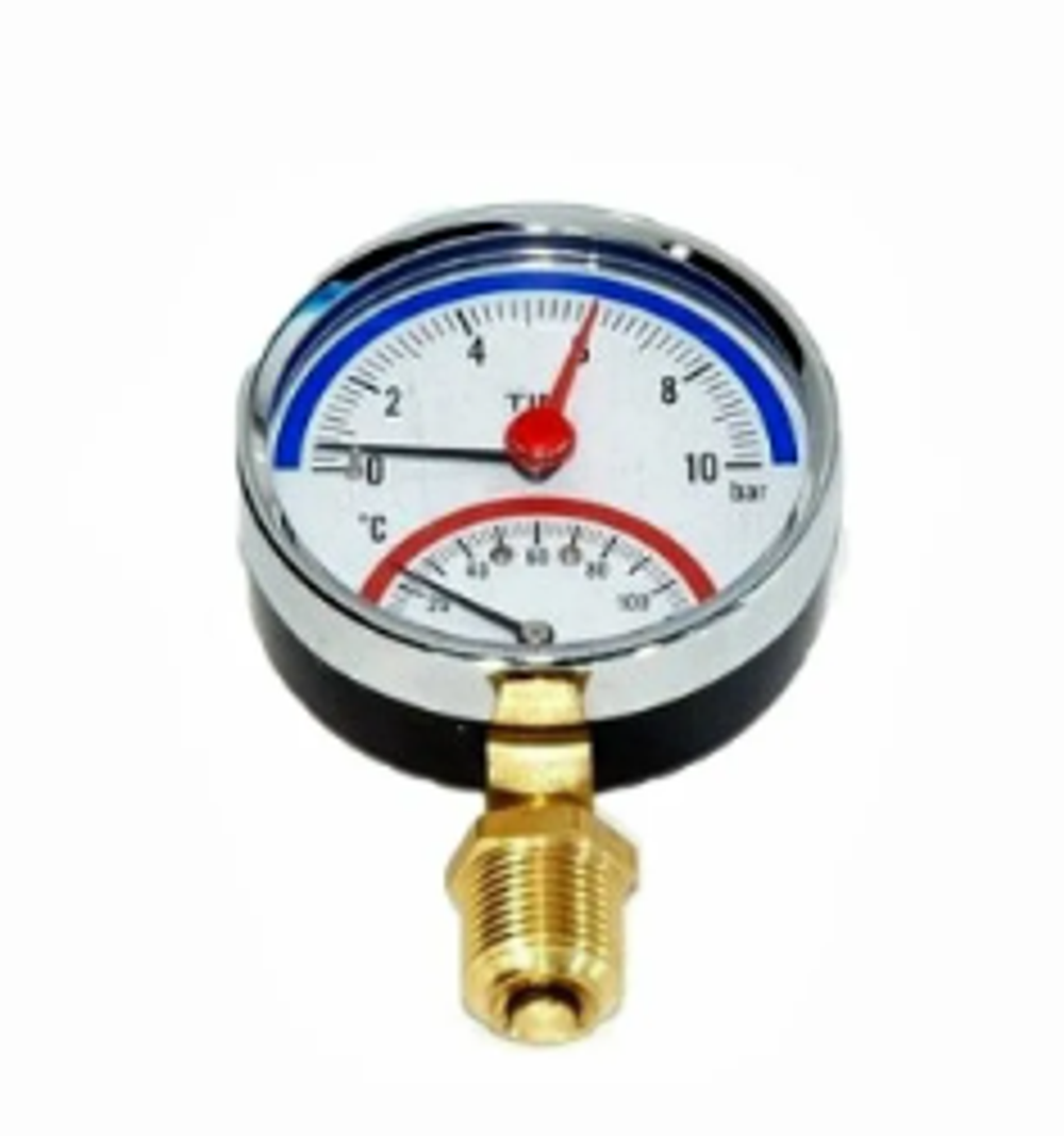 Термоманометр радиальный 10bar TIM Y-80-10