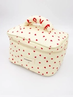 COSMETIC BAG - КОСМЕТИЧКА ТКАНЕВАЯ "LOVE" В КРАСНОЙ ГАММЕ