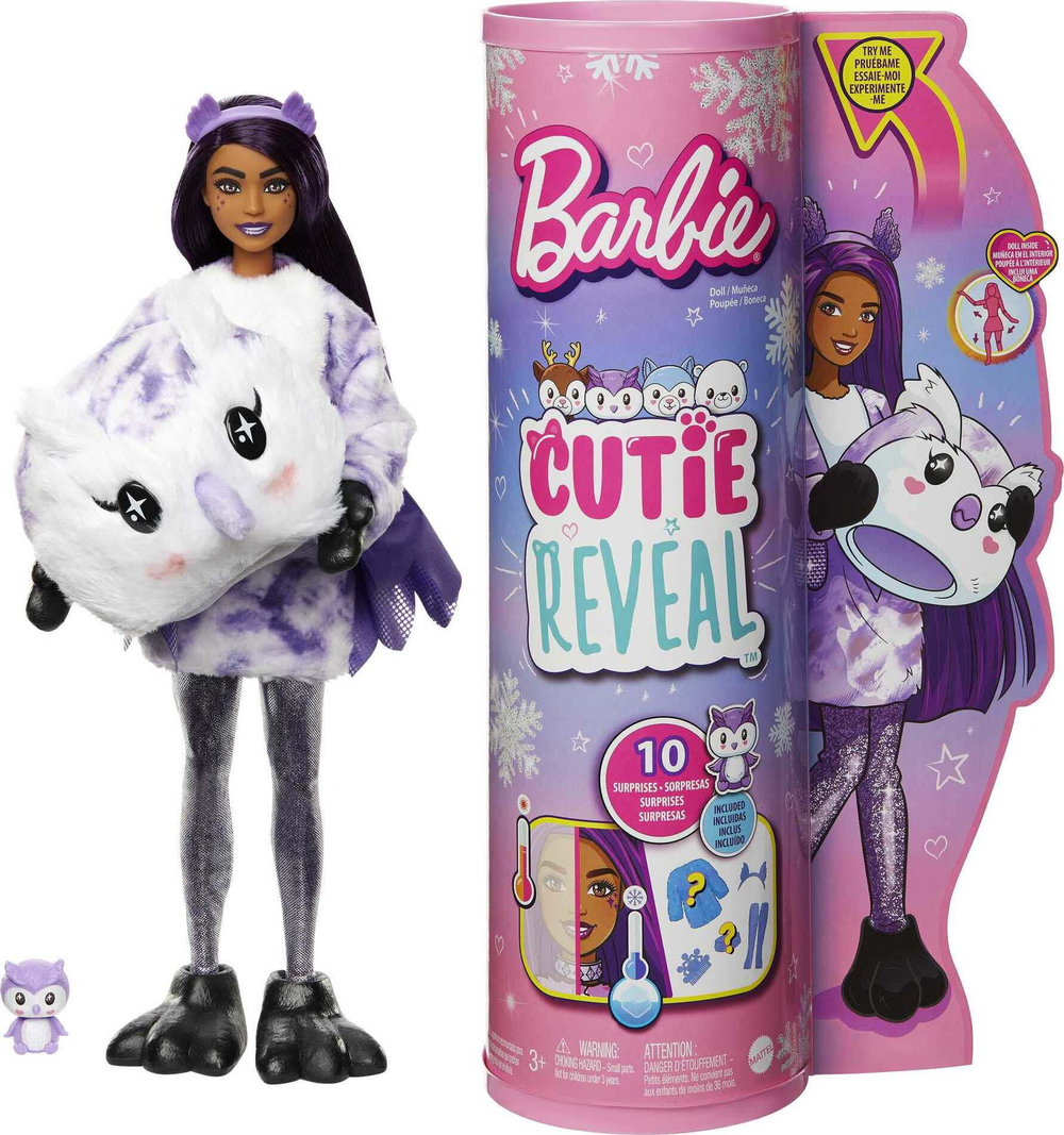 Кукла Barbie Cutie Reveal Winter Sparkle Сова (2022)