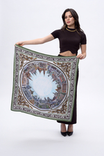 Платок «Связь времен» оливковый