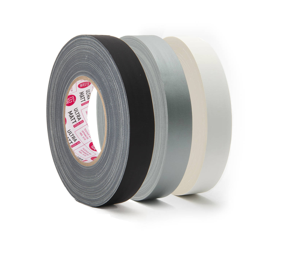 Клейкая лента Gaffer Tape@ultraMATT - Гаффа тейп 25мм/50м - Серебро/Серый