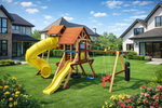 Деревянный игровой комплекс Савушка Lux - 14