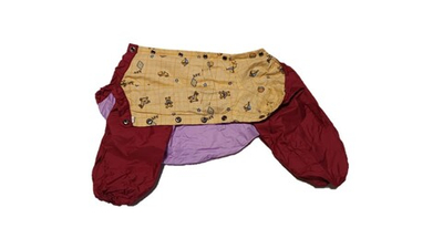 Комбинезон, утепленный байкой 27 девочка (обхват груди 55 - 61) светло сиреневый - бордовый