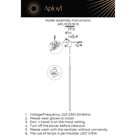 Светильник подвесной APL.0123.16.15