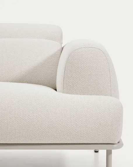 Диван Aurum 3-местный цвета экрю с откидным подголовником 234 см