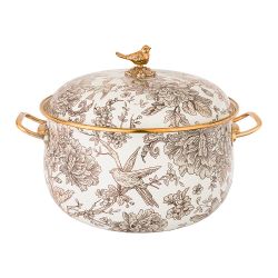 КАСТРЮЛЯ ЭМАЛИРОВАННАЯ AGNESS С КРЫШКОЙ, СЕРИЯ ROYAL GARDEN 4,8Л, ДИА.22СМ ПОДХОДИТ ДЛЯ ИНДУКЦИОН.ПЛ