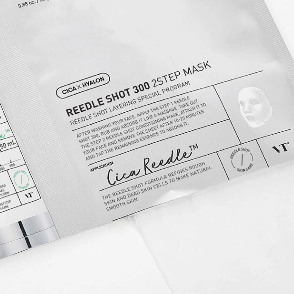 Тканевая маска двухфазная VT Cosmetics Reedle Shot 300 Conditioning 2 step Mask 1,5 г +25 г