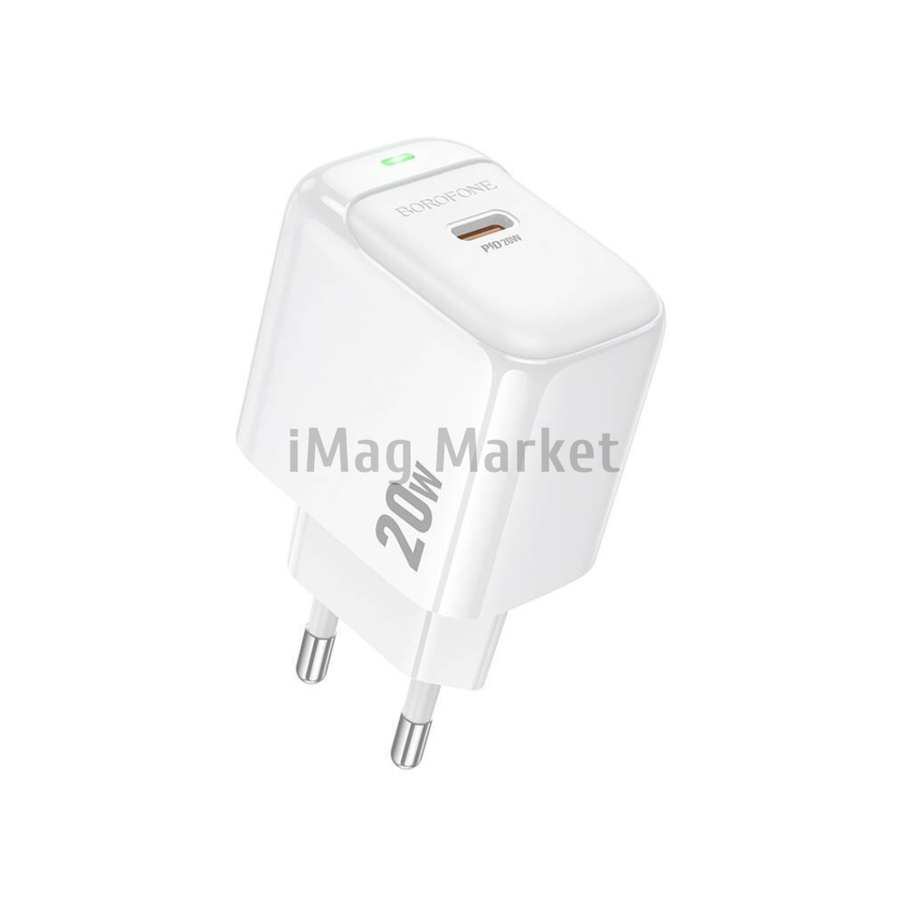 Сетевое зарядное устройство Borofone BAS43A, 1 USB-C, 20W, 3A, белый