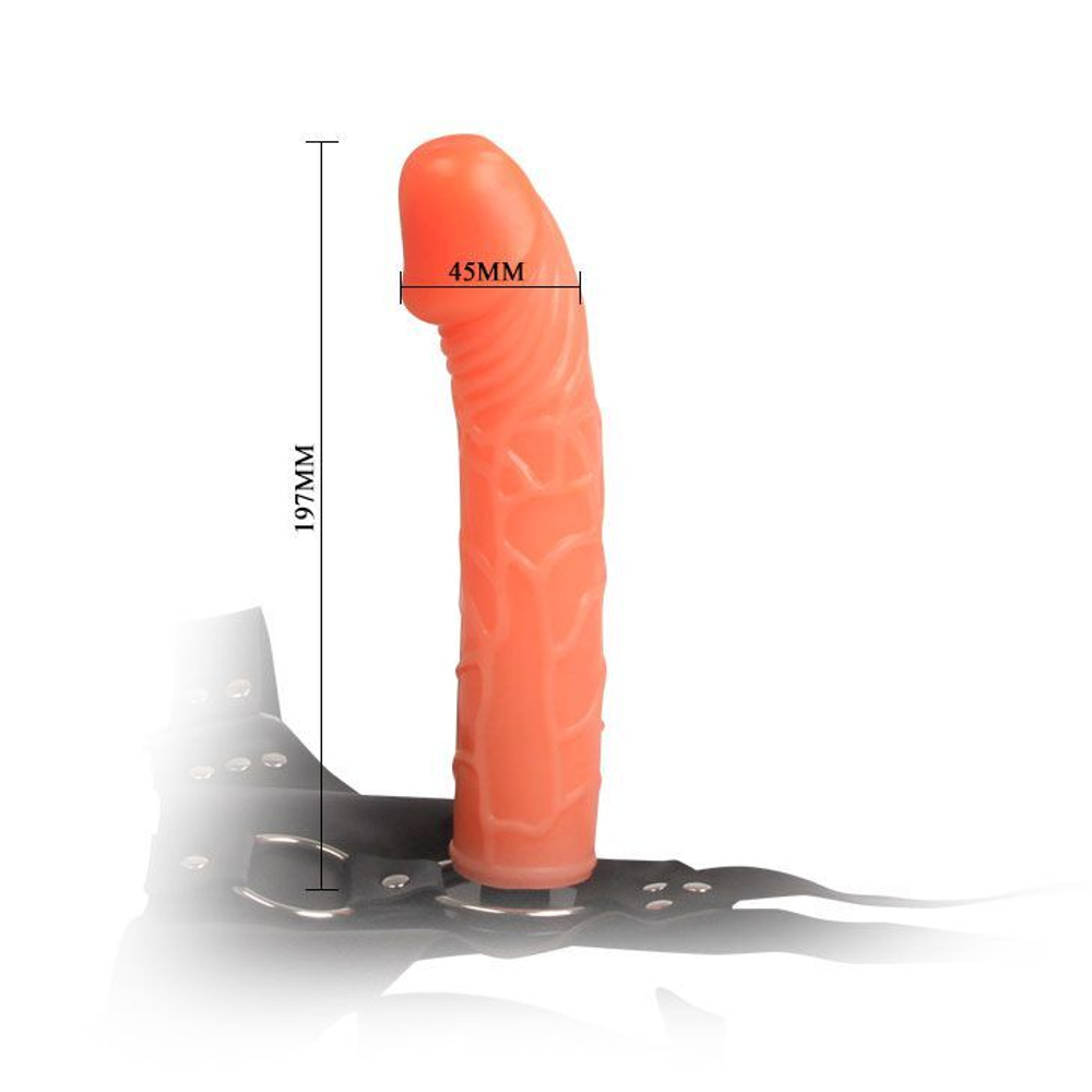 Поясной страпон Baile Sensual Comfort, 19,8 см, регулируемые ремни