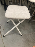 Табурет складной белый к/з бел.сер.