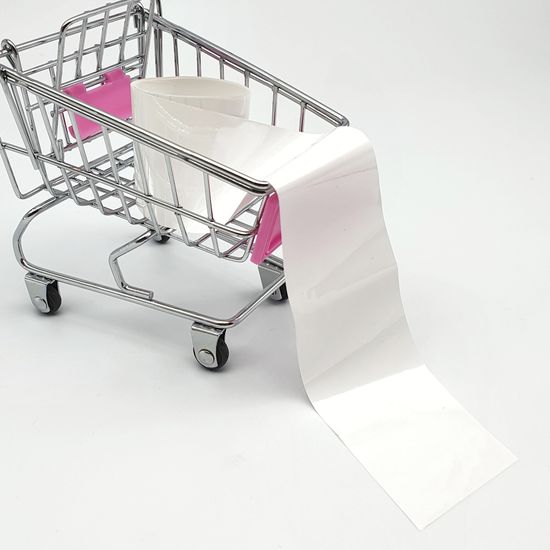 Фольга для литья и дизайна ногтей в пакетиках 1 метр, белая