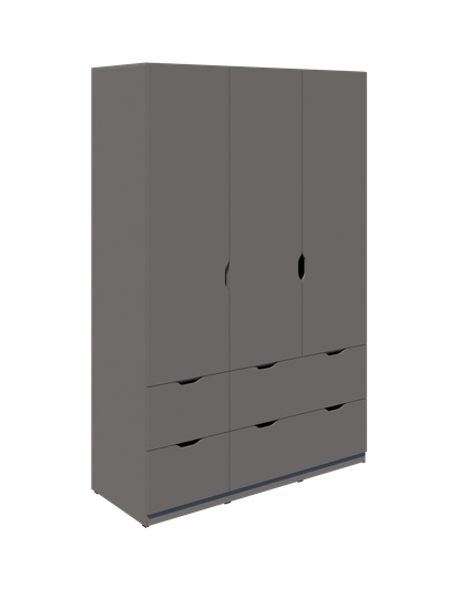 Шкаф ГРАНД-ЛАВОРО-21 /1400*2200*603/ правый вулканический серый / вулканический серый